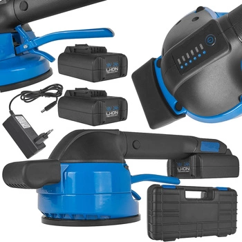 Przyssawka wibrująca akumulatorowa do układania płytek, zestaw z ładowarką + 2 x akumulator 2000mAh 18V