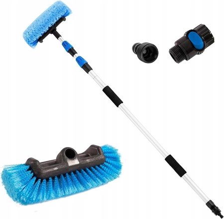 Szczotka teleskopowa 130-300cm do odśnieżania i mycia paneli fotowoltaicznych