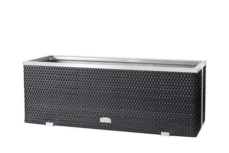 Donica ogrodowa technorattanowa 98x25x34cm RD03 - Antracyt