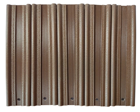 Panel ogrodzeniowy listwy pionowe szerokie 123x250cm RD01, Brązowy orzech