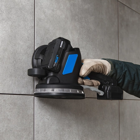 Przyssawka wibrująca akumulatorowa do układania płytek, zestaw z ładowarką + 2 x akumulator 2000mAh 21V