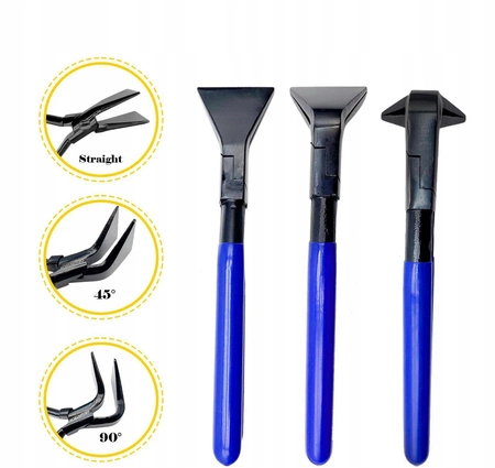 SZCZYPCE DEKARSKIE DO GIĘCIA BLACHY CĘGI ZESTAW 3szt 45°, 90°, 180°