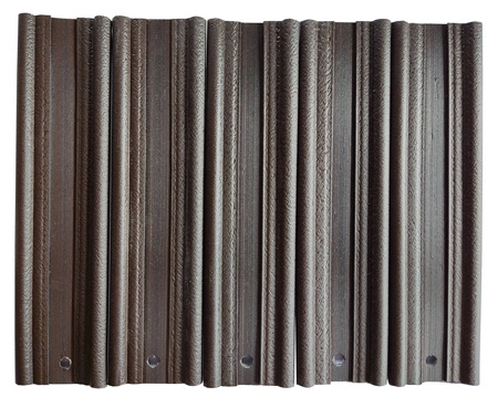 Panel ogrodzeniowy listwy pionowe szerokie 123x250cm RD02, Ciemny brąz