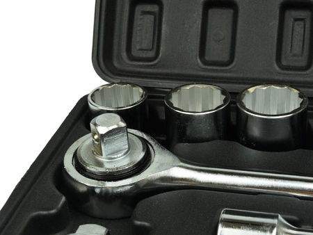 Zestaw kluczy nasadowych 3/4" 12-kąt.19-50mm w walizce, 21el.