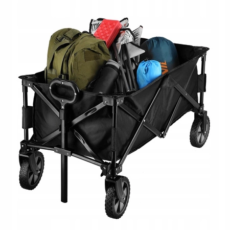 WÓZEK TRANSPORTOWY OGRODOWY PLAŻOWY TURYSTYCZNY SKŁADANY PRZYCZEPKA 90L