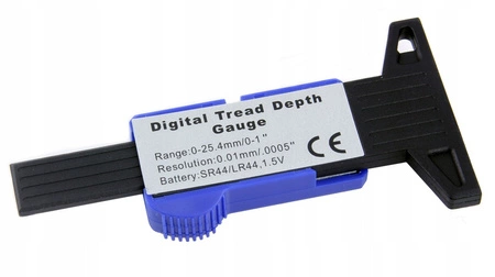 Cyfrowy miernik wysokości bieżnika opon z wyświetlaczem LCD