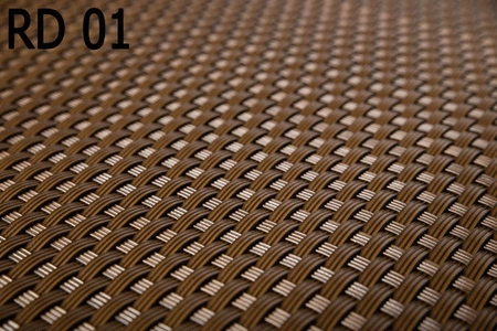 Donica ogrodowa technorattanowa 46x46x46cm RD01 - Brązowy orzech