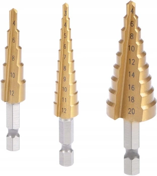 Wiertła stopniowe do metalu 3-20mm