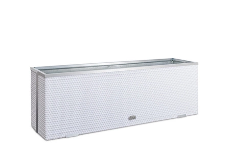 Donica ogrodowa technorattanowa 108x39x43cm RD07 - Biały