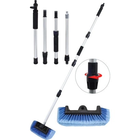 Szczotka teleskopowa do mycia auta i paneli fotowoltaicznych Hydroszczotka składana 290x180mm/1000-1740mm