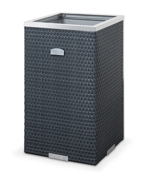 Donica ogrodowa technorattanowa 35x35x60cm RD03 - Antracyt