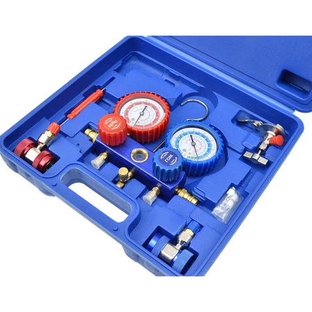 Zestaw do napełniania klimatyzacji samochodowej – manometr + zawory