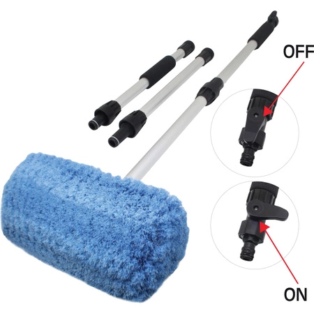 Szczotka teleskopowa do mycia auta i paneli fotowoltaicznych Hydroszczotka składana 290x180mm/1000-1740mm
