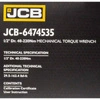 Klucz dynamometryczny z blokadą 1/2" 40-220Nm, JCB