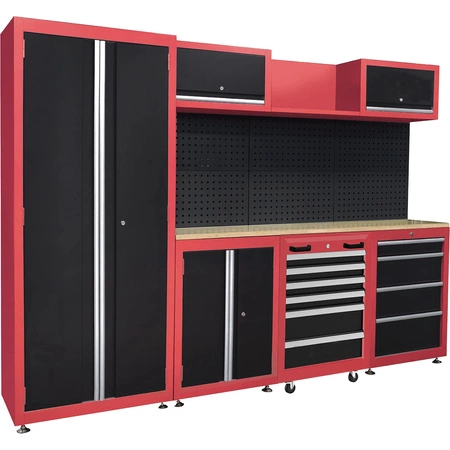 Zestaw meble warsztatowe 13 el. + wiertła do metalu HSS 1-10mm 170szt.