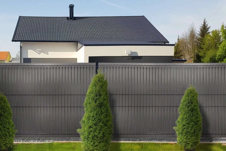 Panel ogrodzeniowy listwy pionowe wąskie 173×250cm RD03, Antracyt