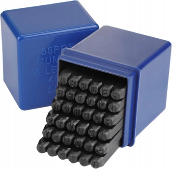 NUMERATORY WYBIJAKI ZNACZNIKI LITERY CYFRY STEMPLE 6MM 36 ELEMENTÓW