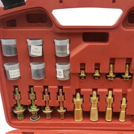 Adaptery do płukania układu klimatyzacji zestaw 78 szt