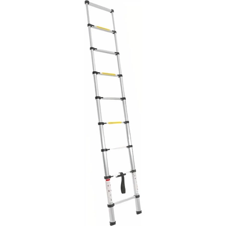 Drabina aluminiowa teleskopowa składana 8-stopniowa 2,6m lekka udźwig 150kg