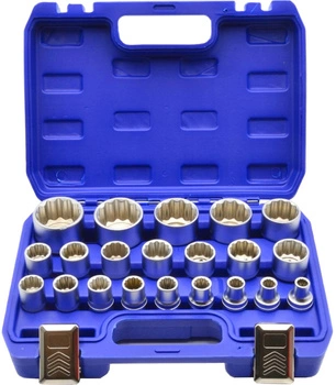 Zestaw nasadek 12-kątnych - 21 elementów