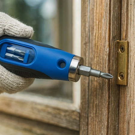 Skrobak malarski profilowany stalowy z bitami