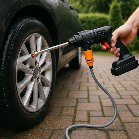 Myjka ciśnieniowa akumulatorowa 30 bar + dysze zestaw