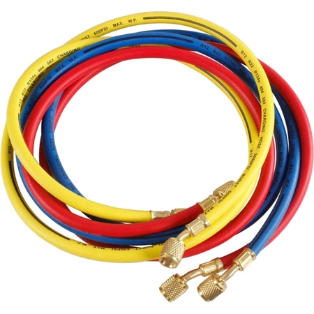 Węże do napełniania klimatyzacji przewody serwisowe 1/4" 1,5m 200bar