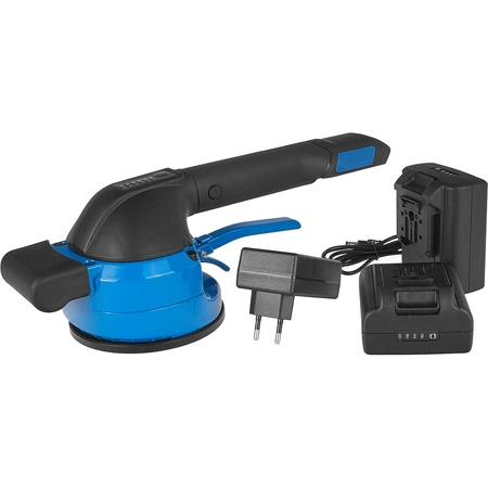 Przyssawka wibrująca akumulatorowa do układania płytek, zestaw z ładowarką + 2 x akumulator 2000mAh 18V