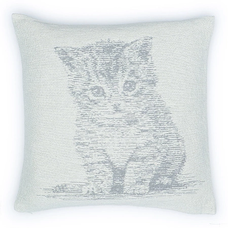 Poszewka na poduszkę kot 50x50cm 500 g/m2 - Szara