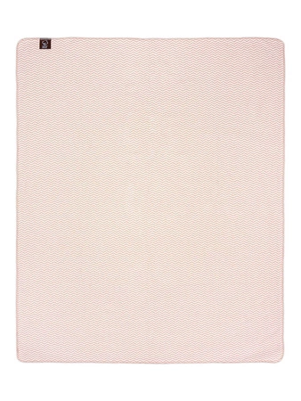 Koc pled bawełniano-akrylowy zygzak dwustronny Cotton Cloud 165x200cm 500 g/m2 - Beżowy