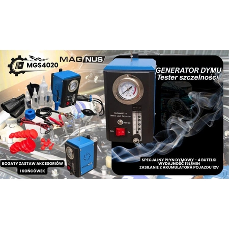 Generator dymu zadymiarka z kompresorem do testów szczelności + akcesoria