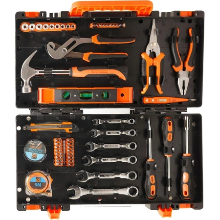 Skrzynka narzędziowa klucze nasadowe + wiertła + bity + akcesoria zestaw, 1400el.