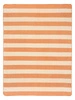 Koc bawełniano-akrylowy pasy zygzaki dwustronny Cotton Cloud 150x200cm - Pomarańczowy/Beżowy
