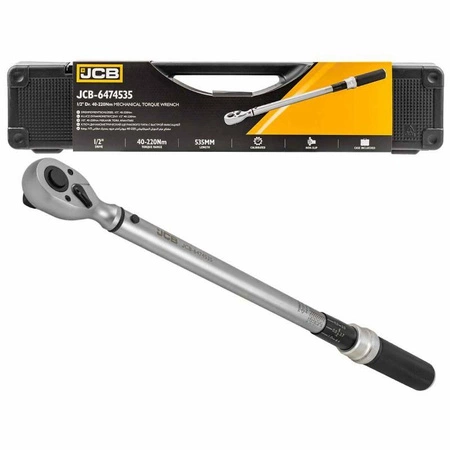 Klucz dynamometryczny z blokadą 1/2" 40-220Nm, JCB