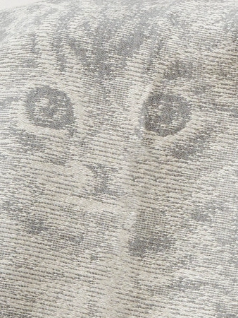 Koc pled bawełniano-akrylowy kot dwustronny Cotton Cloud 165x200cm 500 g/m2 - Szary/Biały