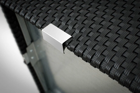 Donica ogrodowa technorattanowa 108x39x43cm RD03 - Antracyt