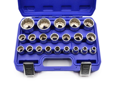 Zestaw nasadek 12-kątnych - 21 elementów