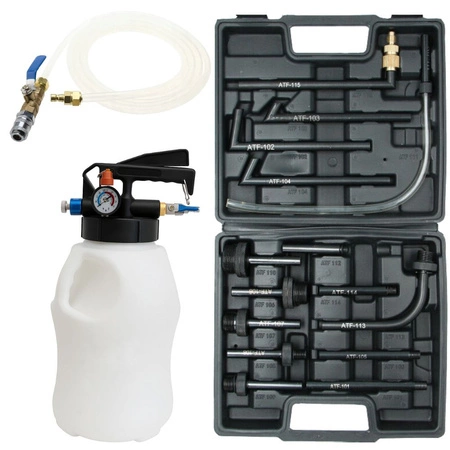 Pompa pneumatyczna do wymiany oleju ATF w skrzyniach biegów + adaptery, 10l