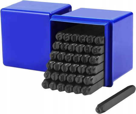NUMERATORY WYBIJAKI ZNACZNIKI LITERY CYFRY STEMPLE 6MM 36 ELEMENTÓW