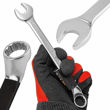 Klucz płasko-oczkowy odgięty 17mm, JCB