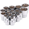 Nasadki ręczne 12-kątne 1/2'' krótkie 38-48mm zestaw w walizce, 21el.