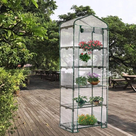 Mini szklarnia ogrodowa 5 półek, 195x70x50cm