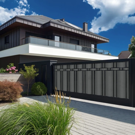 Osłona balkonowa technorattanowa 1200 g/m2 110x100cm RD17, Jasnoszary