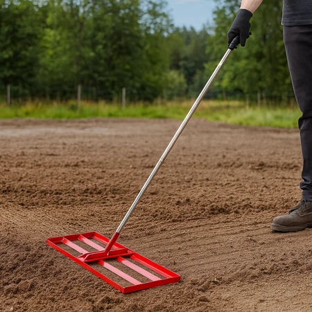 Niwelator terenu ręczny oprawiony grabie 90x30x174cm