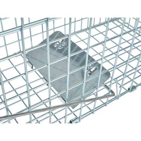 Pułapka żywołapka na kuny, łasice i szczury metalowa składana 60x21x18cm