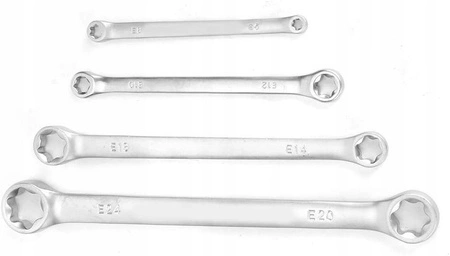 Klucze oczkowe-torx zestaw 4 sztuk E6-E24