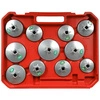 Klucze nasadowe do filtrów oleju 23 el. + grzechotka + klucz aluminiowy, zestaw w walizce