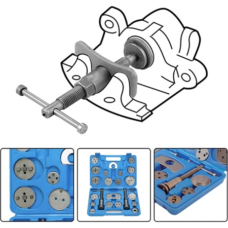 Zestaw do wyciskania tłoczków hamulcowych, 22el.