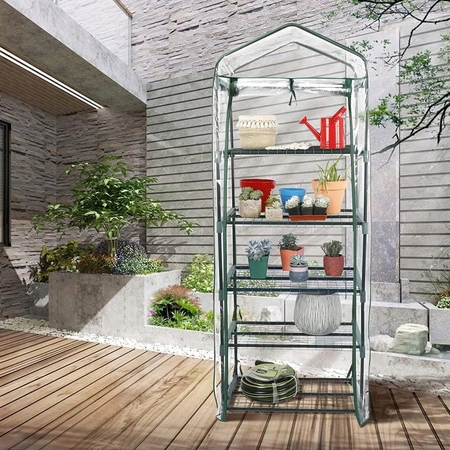 Mini szklarnia ogrodowa 5 półek, 195x70x50cm