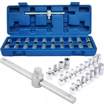 KLUCZE NASADKI KORKÓW MISEK OLEJOWYCH 21el ZESTAW